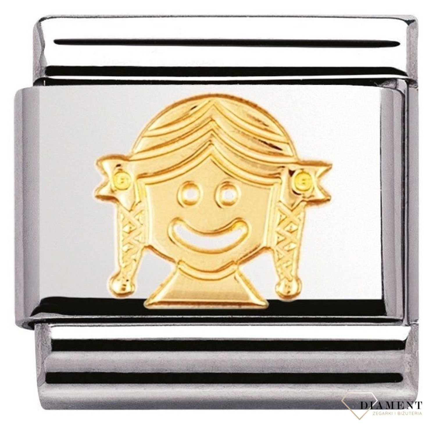 Nomination - Link 18K zawieszka złoto 'Dziewczynka' 030110 03 biżuteria nomination nomination zawieszki nomination baza.jpg